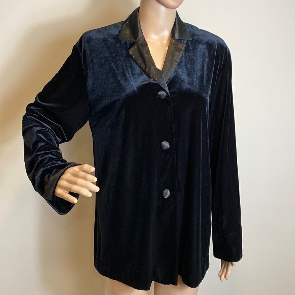Doncaster black velvet longline Y2K blazer jacket blazer size 4